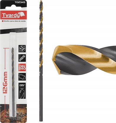 Picture of Wierto Tvardy Wierto czarno-zote do metalu przeduane HSS M2 4.5mm (1/100/400)