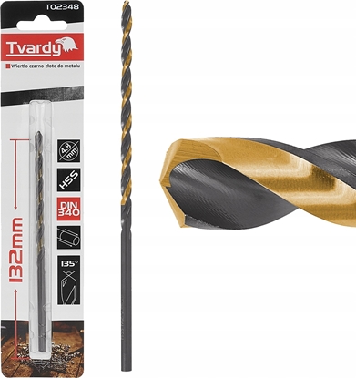 Picture of Wierto Tvardy Wierto czarno-zote do metalu przeduane HSS M2 4.8mm (1/100/400)