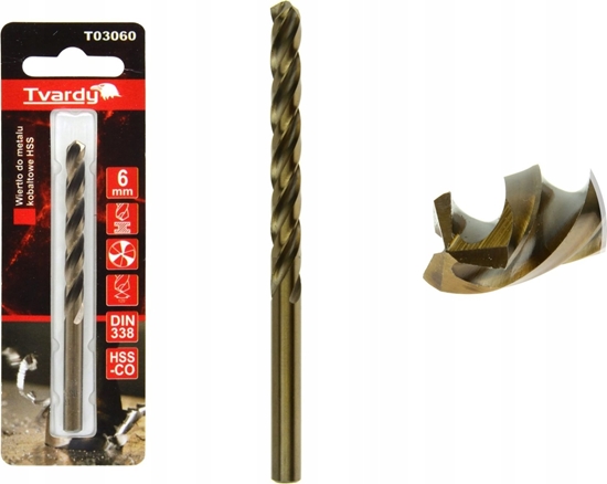 Picture of Wierto Tvardy Wierto do metalu kobaltowe HSS M35 6 mm (1/80/640)