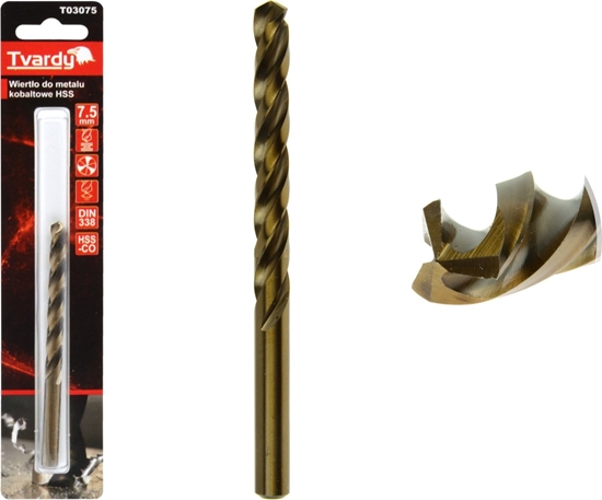 Picture of Wierto Tvardy Wierto do metalu kobaltowe HSS M35 7,5 mm (1/48/288)