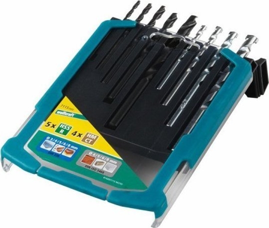 Изображение Wierto Wolfcraft Zestaw wierte Wolfcraft 7115000 Metal Piedra 9 Czci