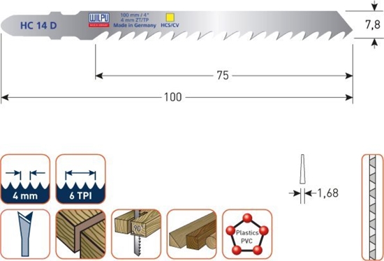 Picture of Wilpu Pjkleliai medienai, plastikui (5vnt.) HC 14 D WILPU