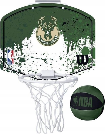Picture of Wilson NBA Team Milwaukee Bucks Mini Hoop WTBA1302MIL Zielone One size