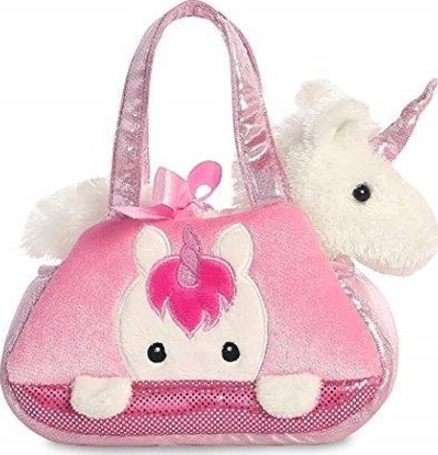 Picture of Wisdom Publications,U.S. AURORA Fancy Pals plush toy unicorn in a bag, 20 cm