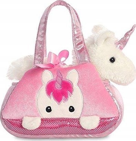 Picture of Wisdom Publications,U.S. AURORA Fancy Pals plush toy unicorn in a bag, 20 cm