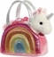 Attēls no Wisdom Publications,U.S. AURORA Fancy Pals Plush Unicorn in a pink bag, 17 cm