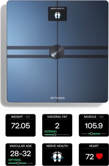 Picture of Withings Withings Body Comp - waga z analiz masy ciaa oraz pomiarem ttna. Wyrób medyczny (black)