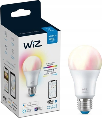 Изображение WiZ WiZ,Bulb,8,5W,2200-6500 (RGB),A60,E27,1 pcs lightsource