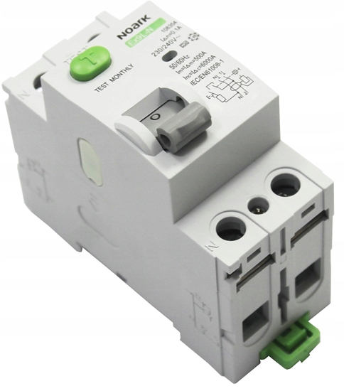 Picture of Wycznik róznicowoprdowy Noark Ex9L-N 108349 2P 25A 30mA 50Hz IP20 230V szary