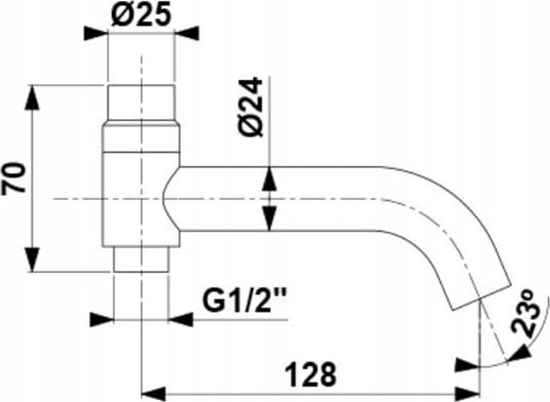Picture of Wylewka KFA 835-670-00 MOZA WYLOT WANNOWY DO DESZCZOWNICY CHROM // B-67-WYLOT