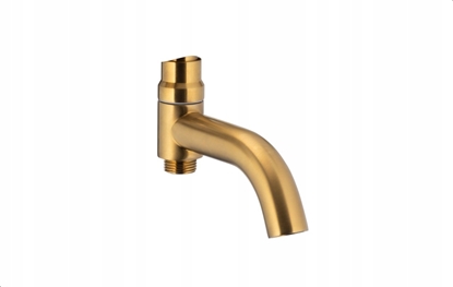 Изображение Wylewka KFA Wylot wannowy MOZA do bat. termostatycznej natryskowej z deszczownic, brushed gold