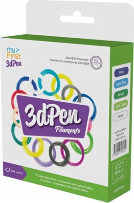 Picture of Wkady Filamenty 5x 5m Filament do Dugopis 3D PEN Make MyFirst PCL 1.75mm / Chodne kolory / FP3301AC-CC01