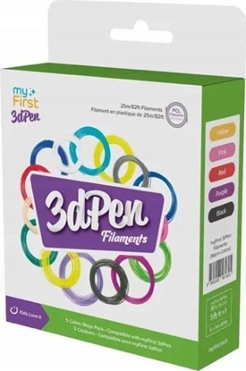 Picture of Wkady Filamenty 5x 5m Filament do Dugopis 3D PEN Make MyFirst PLA 1.75mm / Ciepe kolory / FP3301AC-WC01