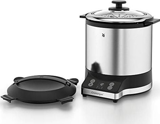Picture of WMF Kuchenka do gotowania ryu WMF mini (220 W, z pudekiem na lunch, parowcem, oszczdzajca miejsce, wewntrzna doniczka z pokrywk na wynos (1,0 l)) cromargan mat