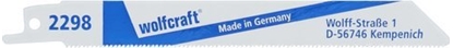 Изображение Wolfcraft 2 brzeszczoty szablaste Wolfcraft - 1 - 3 mm, dokadne, równe cicia blachy, metale nieelazne
