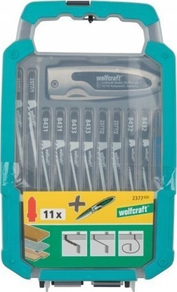 Изображение Wolfcraft Zestaw 11 brzeszczotów Wolfcraft - uchwyt T, + nó skadany