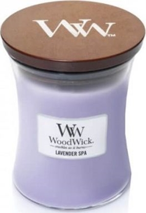 Изображение WoodWick wieca w szkle WoodWick rednia Lavender Spa 92492E (114mm x 98mm)