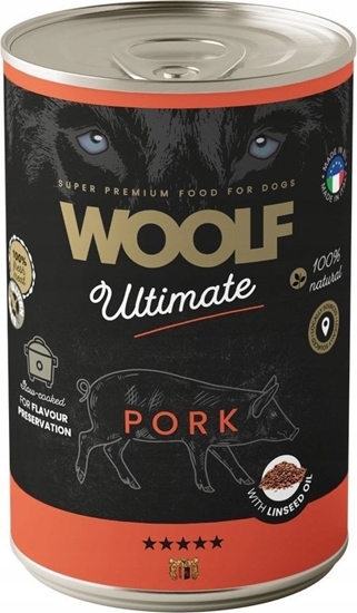 Изображение WOOLF PIES PUSZKA 400g ULTIMATE CAN       PORK&LINSEED OIL  /6