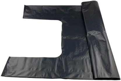 Attēls no Worki na mieci z USZAMI BARDZO MOCNE 125L (rolka 10szt) - czarne