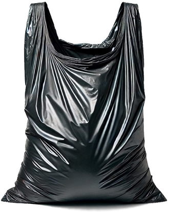 Attēls no Worki na mieci z USZAMI BARDZO MOCNE 160L (rolka 10szt) - czarne