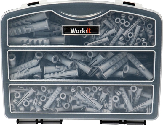 Изображение Work-it Work>it® assorterede plugs i sortimentskasse med 230 dele