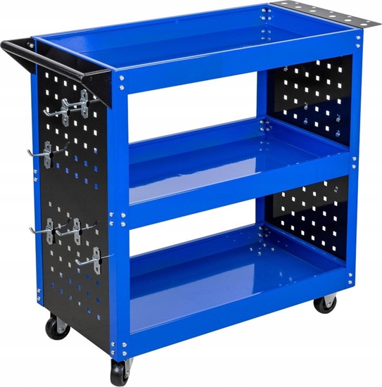 Picture of WORKSHOP TROLLEY 3 LEVELS REINFORCED /SILVER