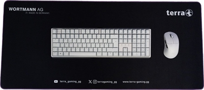 Picture of Wortmann AG TERRA Mousepad XXL NEON Gaming black/purple lila Umkettelung; 900 x 400 x 3 mm