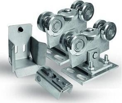 Picture of WÓZEK DO BRAM 2SZT +ROLKA,+GNIAZDO NAJAZDU NA PROFIL 80