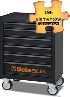 Picture of Wózek narzdziowy BETA WÓZEK NARZDZIOWY Z 6 SZUFLADAMI CZARNY C04BOX+196 NARZDZI (1 KPL)