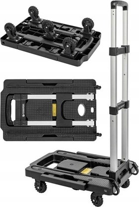 Attēls no Wózek narzdziowy Forsage Skadany wózek platformowy z teleskopow rczk + 2 gumy mocujce