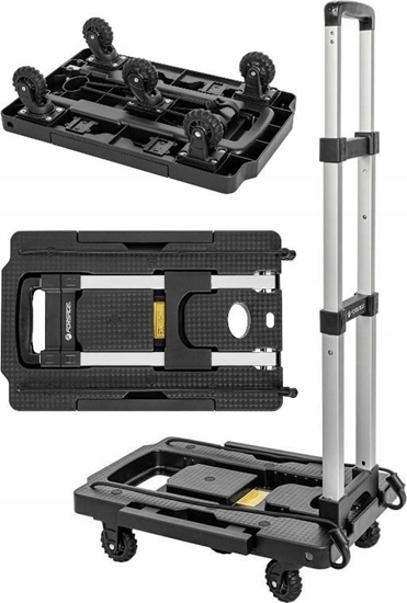 Picture of Wózek narzdziowy Forsage Skadany wózek platformowy z teleskopow rczk + 2 gumy mocujce