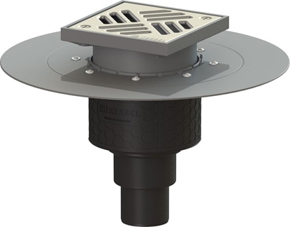 Picture of Wpust Ecoguss DN 50, odp. pion., z kratk nierdz. 138x138, z  konierzem klejonym