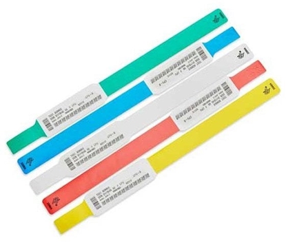 Изображение WRISTBAND,SYNTHETIC,1X6IN (25.4X152.4MM);DT,Z BAND ULTRA SOFT,COATED,PERMANENT ADHESIVE,HC100 CARTRIDGE, 300/ROLL,6/BOX