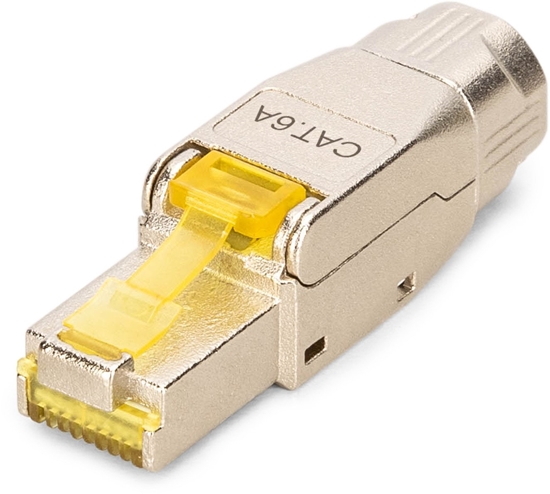 Picture of Wtyk modularny RJ45 kat.6A, PoE++, 10GbE, ekranowany, metalowy, beznarzdziowy, AWG 27-22,linka/drut