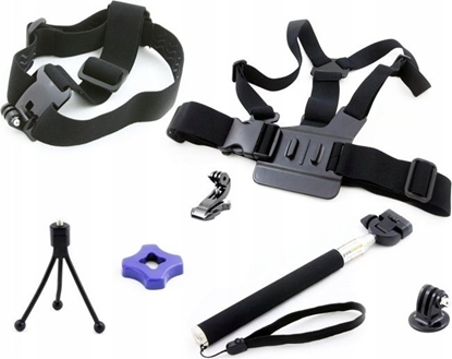 Attēls no Xrec Zestaw Monopod / Head Strap / Chest Mount Do Gopro Hero 5 4 3+ 3 + 2 1 / Sjcam / Xiaomi / Xiaoyi