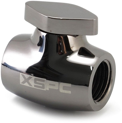 Picture of XSPC G1/4 Kugelhahn - Messing, Schwarz-Chrome