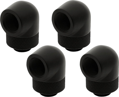 Picture of XSPC XSPC Adapter 90 Grad G1/4 Zoll AG auf G1/4 Zoll IG - drehbar, schwarz, 4er-Pack