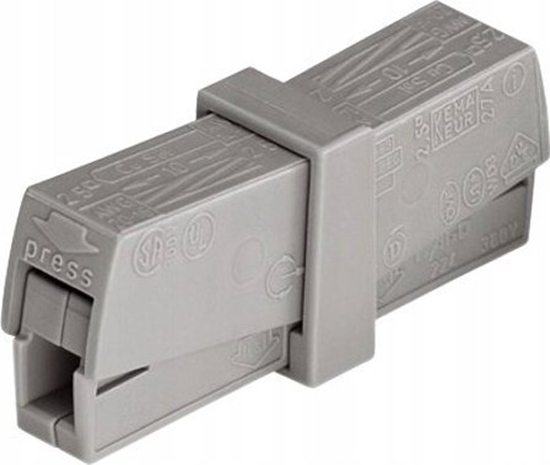 Picture of Zacisk instalacyjny owietleniowy dwustronny 0,5x2,5 Wago 224-201