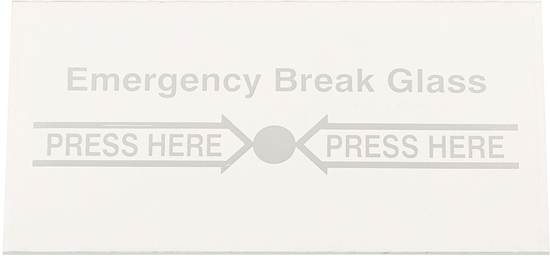 Picture of Zapasowa szybka PW-C1/GLASS do przycisków awaryjnego otwierania drzwi