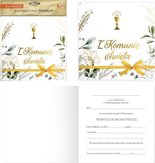 Изображение Zaproszenie Komunia (5szt)