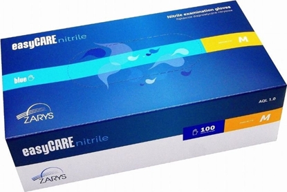 Attēls no Zarys Rkawice Nitrylowe Zarys easyCARE Jednorazowe niebieskie roz. M 100 szt