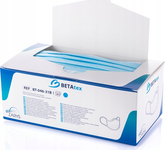 Picture of Zarys Zarys Betatex - Maseczki ochronne, jednorazowe, wókninowe - 50 sztuk