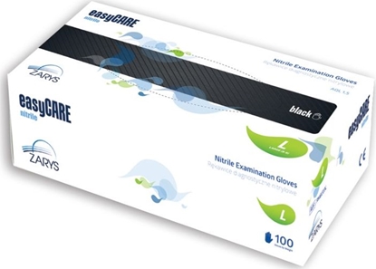 Picture of Zarys Zarys easyCARE - Rkawice diagnostyczne, nitrylowe, bezpudrowe, czarne - L