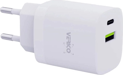 Attēls no Zasilacz do laptopa Verico Verico Ladegerät MOJO GaN  30W PD, 2-Port (USB-A & USB-C) WH retail
