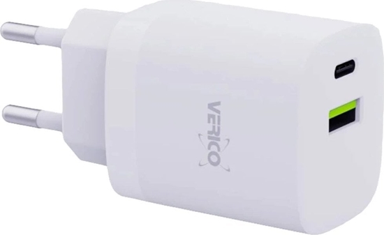 Изображение Zasilacz do laptopa Verico Verico Ladegerät MOJO GaN  30W PD, 2-Port (USB-A & USB-C) WH retail
