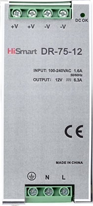 Picture of Zasilacz Hismart Maitinimo altinis 12V, 6.3A, 75W, DIN