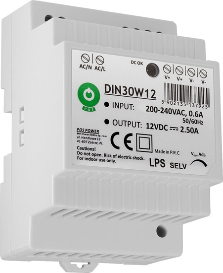 Picture of Zasilacz na szyn DIN DIN30W12 12V