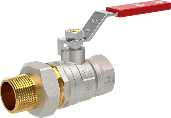 Picture of Zawór kulowy prosty pórubunek 1GW-1 1/4GZ dwignia Inox SENA VA30