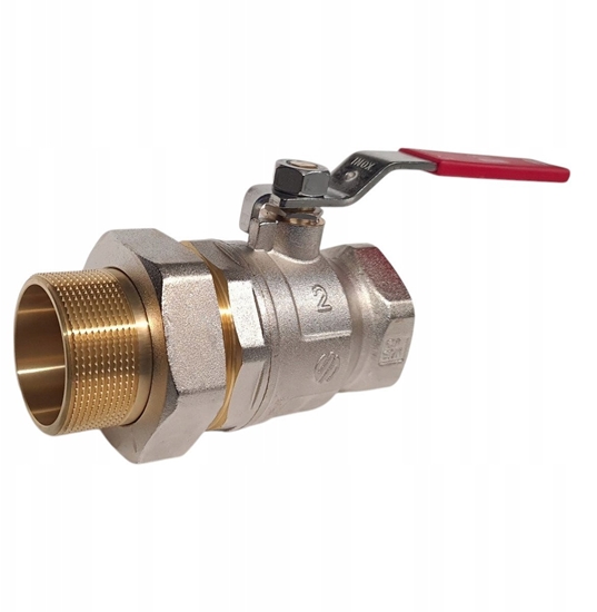 Picture of Zawór kulowy prosty pórubunek 2GW-2 1/2GZ dwignia Inox SENA VA30