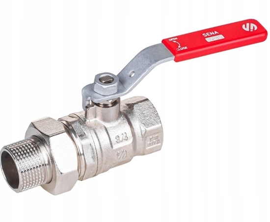 Picture of Zawór kulowy prosty pórubunek 3/4GW-1GZ dwignia Inox SENA VA30